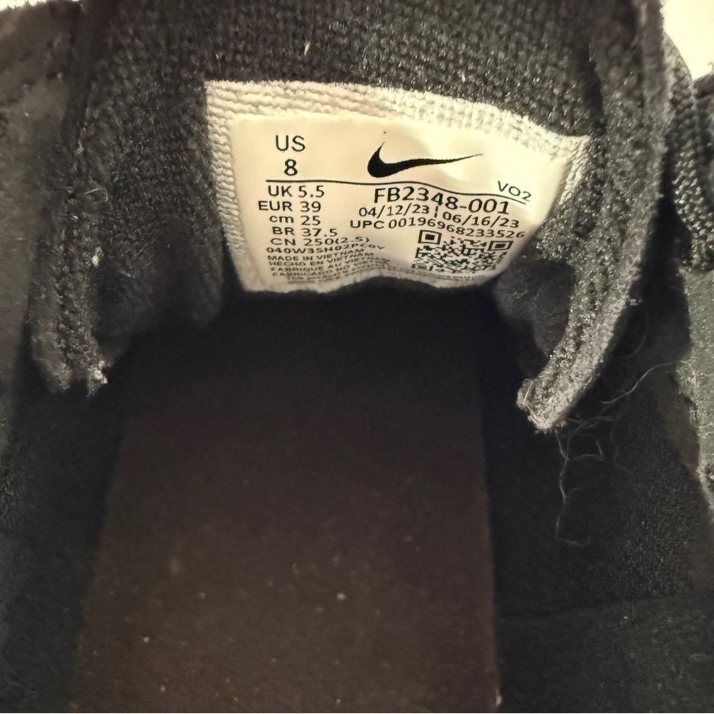 Nike Air Force 1 Wild Women’s Black Velvet Brown FB2348 Athletic Sneaker Size 8 - Picture 3 of 8